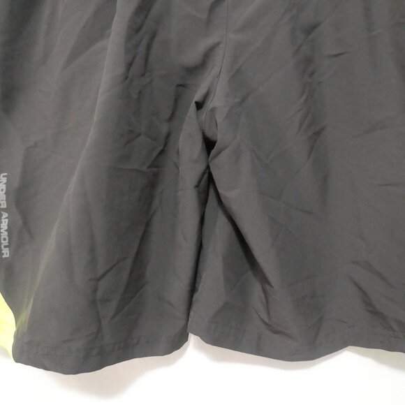 UNDER ARMOUR | medium | Youth Exercise Shorts With Mesh Yellow Side Panels - Picture 13 of 14
